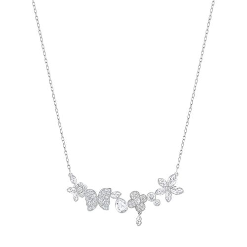 Colar Eden, Branco, Revestido a Ródio