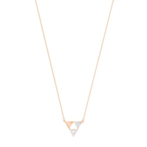 Colar Heroism, Pequeno, Branco, Revestido em Tom de Ouro Rosa