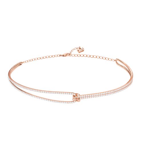 Colar Lifelong Choker, Branca, Revestido em Tom de Ouro Rosa