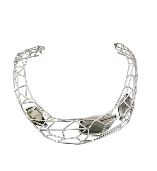 Colar Armory Atelier Swarovski Por Fredrikson Stallard, Cinza, Acabamento em Mix de Metais