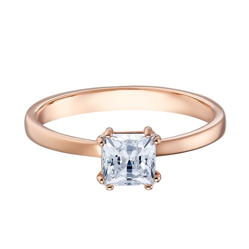 Anel Attract Motif, Branco, revestido em tom de ouro rosa