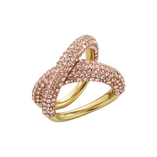 Anel Tigris, Rosa, Revestido em Tom de Ouro