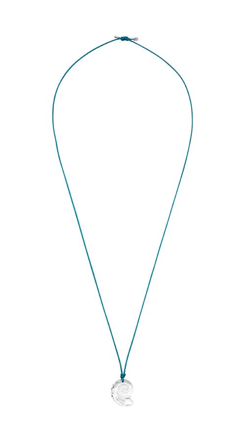 Colar Swarovski Waterschool, Grande, Azul claro, Banhado a ródio