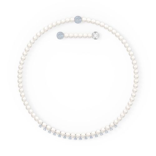 Colar Treasure Pearls, branco, banhado a ródio