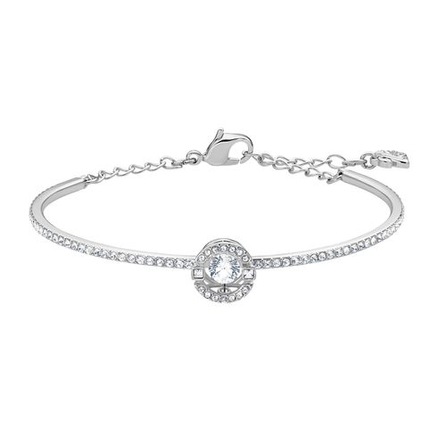 Pulseira Swarovski Sparkling Dance, branco, banhado a ródio