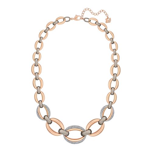 Colar Circlet, Branco, Acabamento em Mix de Metais