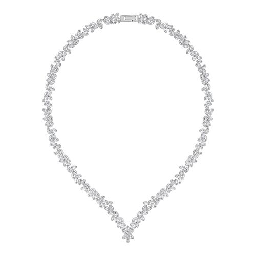 Colar Diapason, Branco, Revestido a Ródio