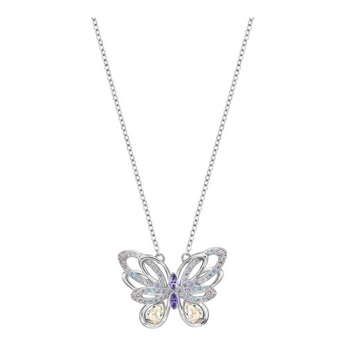 Colar Escape, Pequeno, Branco, Revestido a Ródio