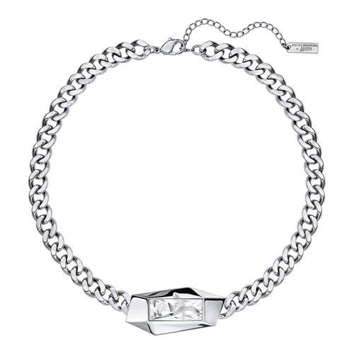 Jean Paul Gaultier for Atelier Swarovski, Colar Reverse, Branco, Revestido a Ródio