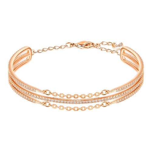 Pulseira Fine, Branco, Revestida em Tom de Ouro Rosa