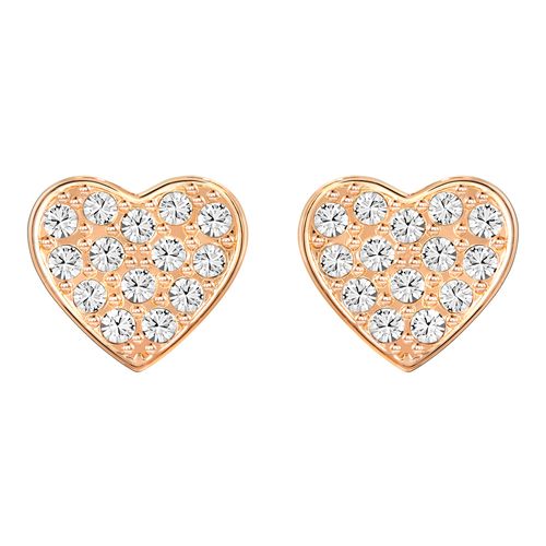 Brincos Cupid, Branco, Revestidos em Tom de Ouro Rosa