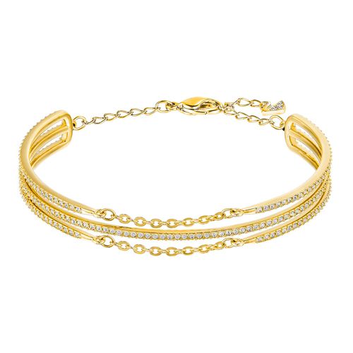 Pulseira Fine, Branco, Revestido em Tom de Ouro