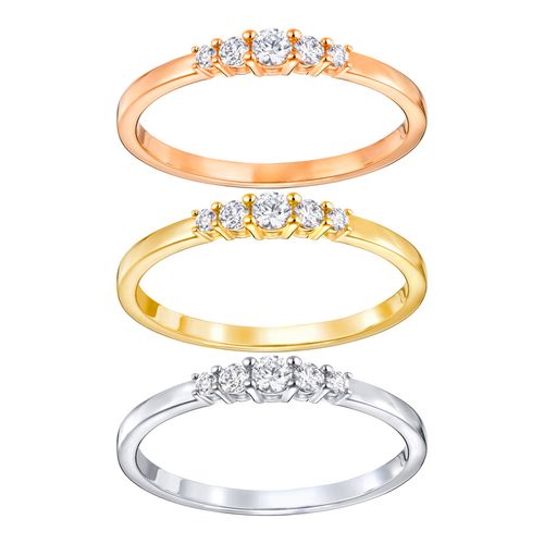 Conjunto de Anéis Frisso, Branco, Acabamento em Mix de Metais