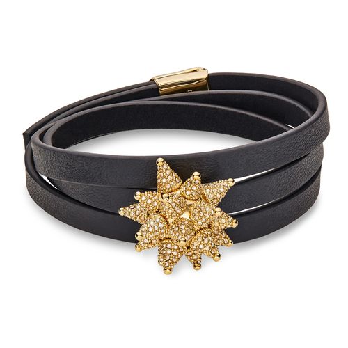 Atelier Swarovski Core Collection, Kalix Pulseira Wrap Soft, Branco, Revestido em Tom de Ouro