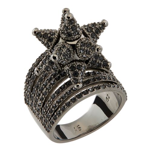 Atelier Swarovski Core Collection, Kalix Anel Wide, Preto, Revestido em Rutênio