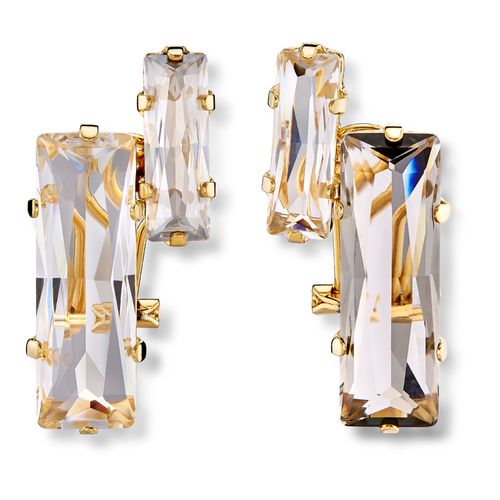 Atelier Swarovski Core Collection, Nile Brincos, Multicolor, Revestido em Tom de Ouro