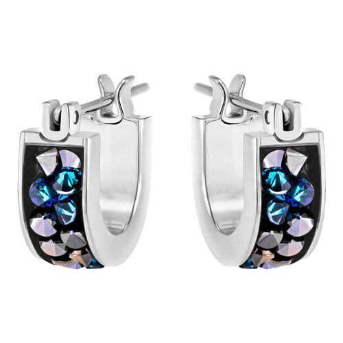 Brincos Crystaldust Hoop, Pequeno, Multicolor, Aço Inoxidável