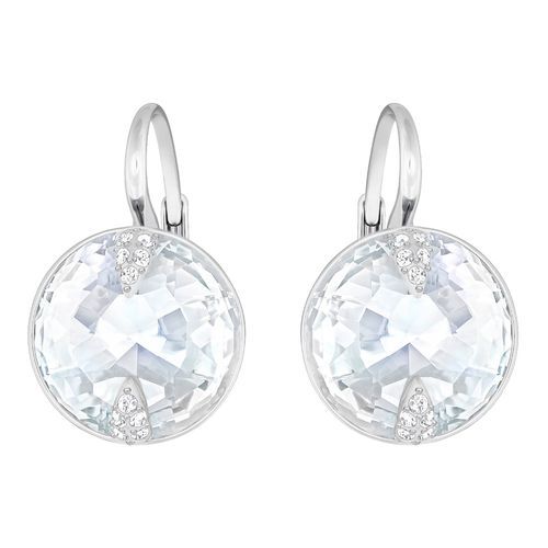 Brincos Globe, Branco, Revestido a Ródio