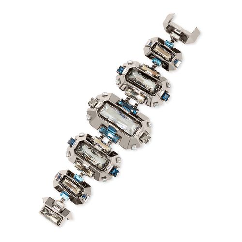 Pulseira Cristaux Deco Large, Multicolor, Revestido em Rutênio
