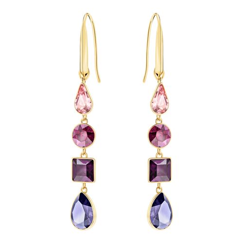 Brincos Lisanne, Multicolor, Revestido em Tom de Ouro