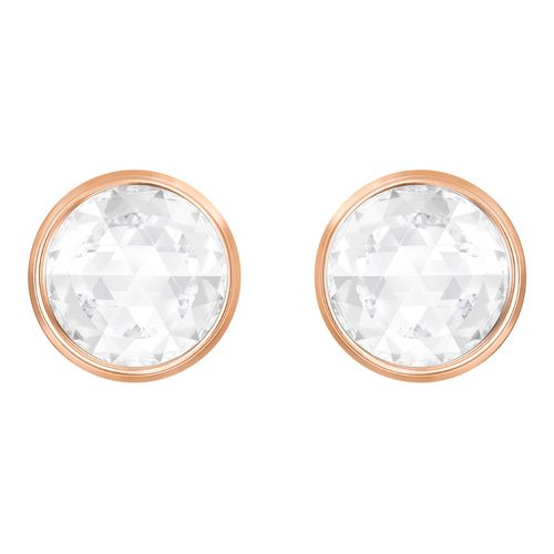 Brincos Hote, Branco, Revestido em Tom de Ouro Rosa