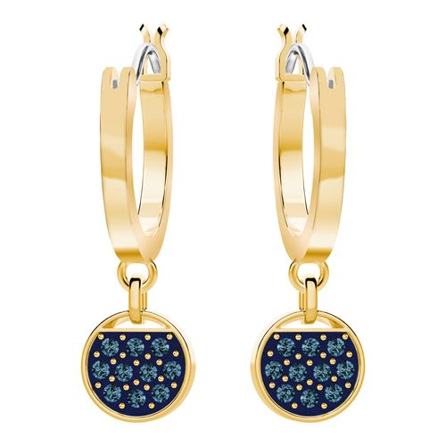 Brincos Ginger Mini Hoop, Azul, Revestido em Tom de Ouro