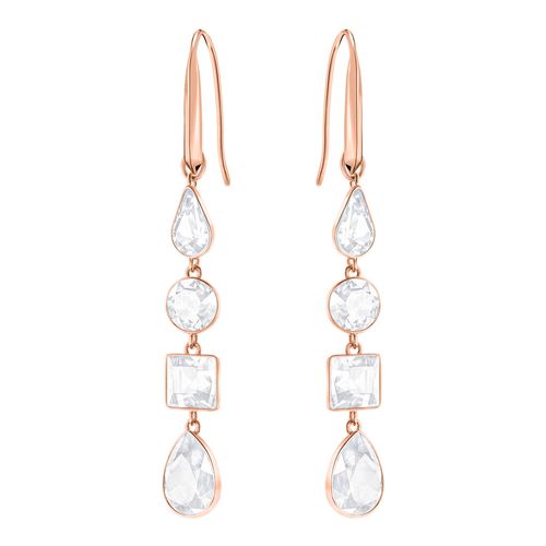 Brincos Lisanne, Preto, Revestido em Tom de Ouro Rosa