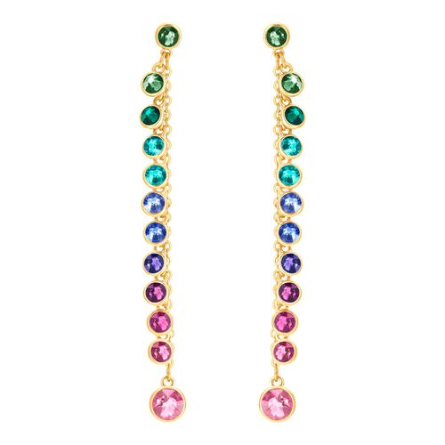 Brincos Attract, Multicolor, Revestido em Tom de Ouro