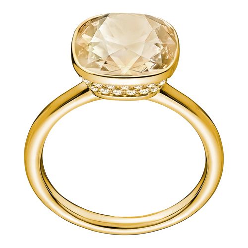 Anel Lattitude Cocktail, Dourado, Revestido em Tom de Ouro