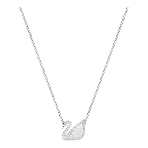 Colar Iconic Swan, Branco, Revestido a Ródio