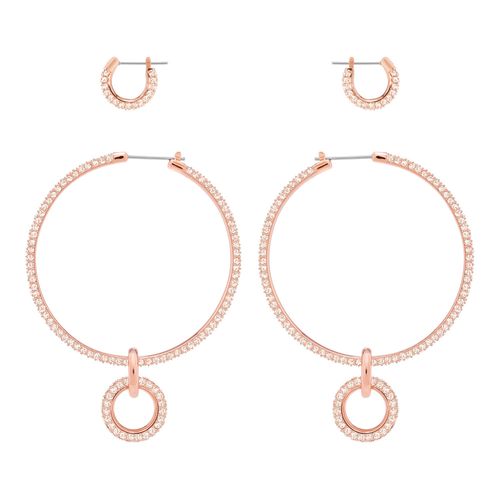 Conjunto Stone, Rosa, Revestido em Tom de Ouro Rosa