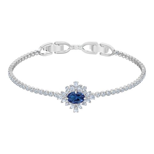 Pulseira Palace, Azul, revestida a ródio