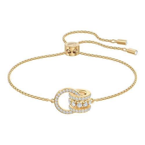 Pulseira Further, Branca, revestida em tom de ouro