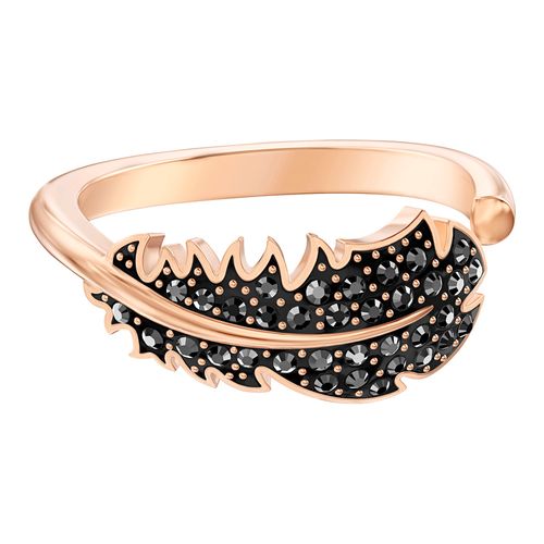 Anel Naughty Motif, Preto, revestido em tom de ouro rosa