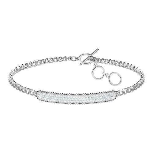 Pulseira Locket, Branco, Revestido a Ródio