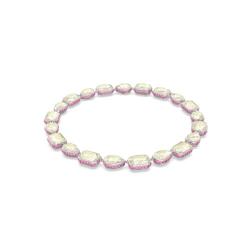 Colar Orbita, Mistura de cristais lapidados, Multicor, Banhado a ródio