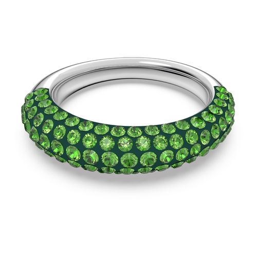 Anel Tigris, Verde, Banho de Ródio