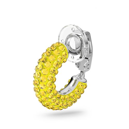 Brinco cuff Tigris, Amarelo, Banho de Ródio