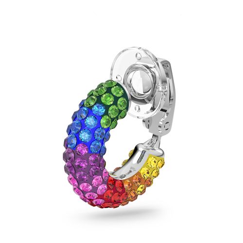 Brinco cuff Tigris, Multicolorido, Banho de Ródio