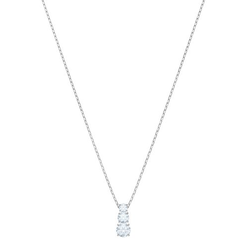 Colar Attract Trilogy Round, Branco, Revestido a Ródio