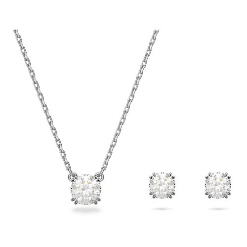 Conjunto Constella, Lapidação redonda, Branco, banhado a ródio