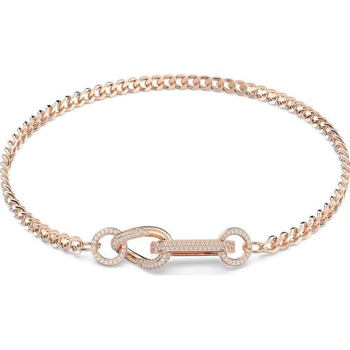 Colar Dextera, Pavé, Ligações mistas, Branco, Lacado a rosa dourado