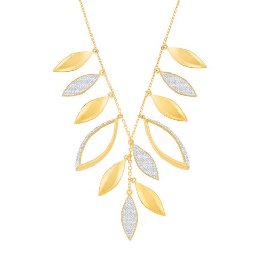 Colar Grape, Branco, Revestido em Tom de Ouro