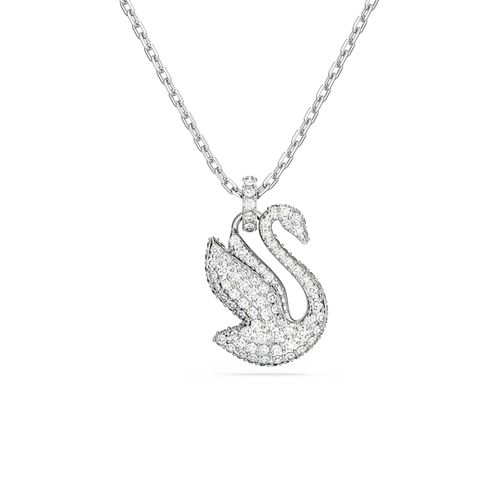 Pingente Swarovski Iconic Swan, Cisne, Pequeno, Branco, Lacado a ródio