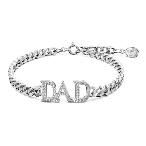 Pulseira Father's Day - Dad, Branca, Lacado a ródio