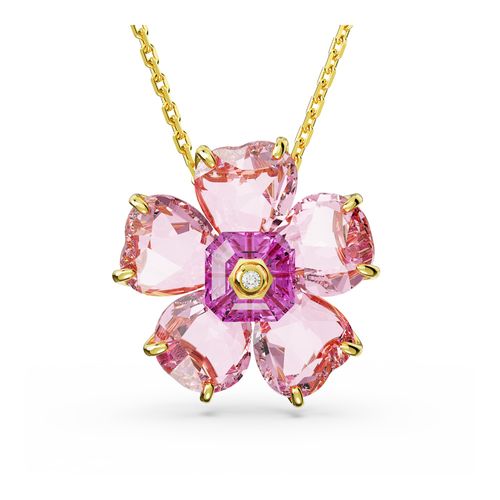 Colar Florere, Flor, Rosa, Lacado a dourado