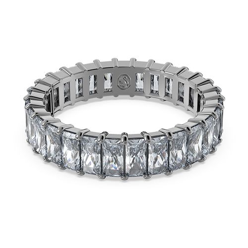 Anel Matrix, Lapidação Baguete, Cinzento, Lacada a ródio