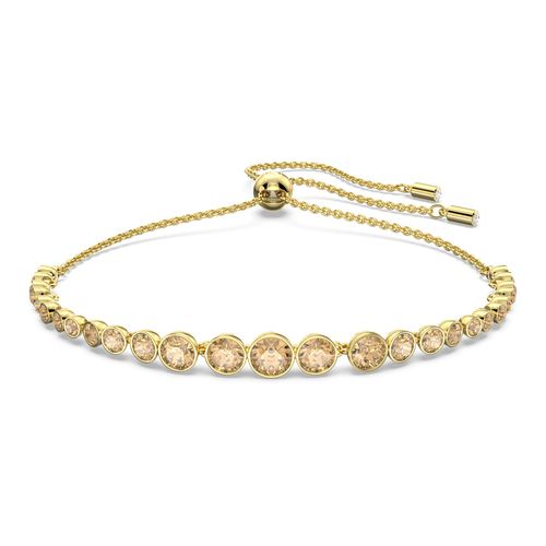 Pulseira Emily, Lapidações redondas mistas, Dourado, Lacado a dourado