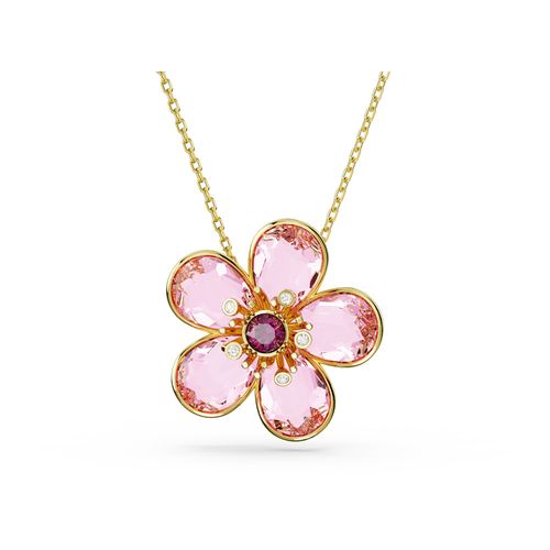 Pingente Florere, Flor, Rosa, Lacado a dourado