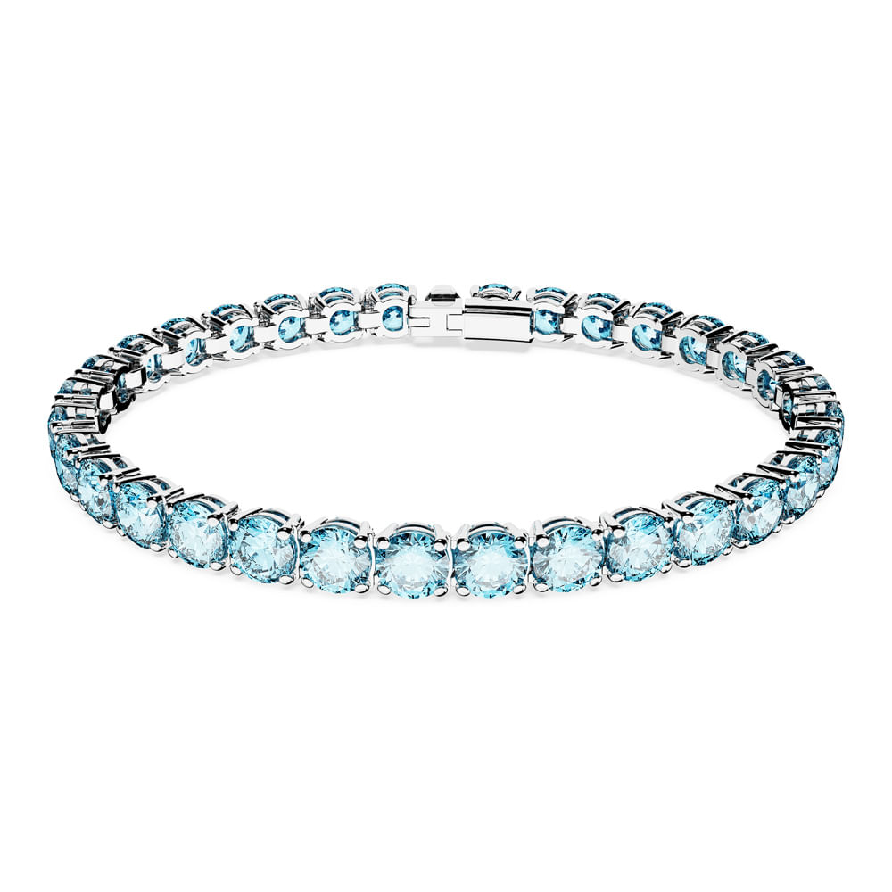 Pulseira Matrix Tennis, Lapidação redonda, Média, Azul, Lacado a